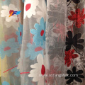 Wholesale Floral Embroidered Polyester Sheers Curtain Fabric